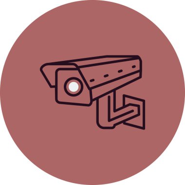 Video denetleyici ve gözetleme paneli vektör illüstrasyonlu kapalı devre kamera