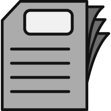 Kağıt, belge simgesi modada  