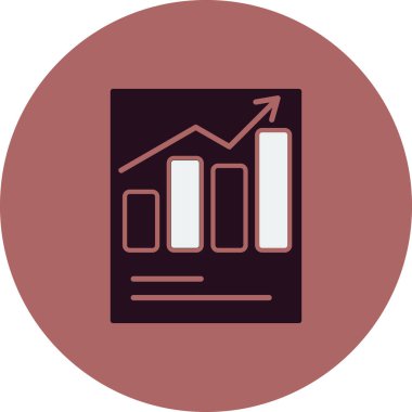 Satış raporu ikonu vektör illüstrasyonu