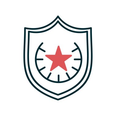 Polis Rozeti simgesi, vektör illüstrasyon tasarımı