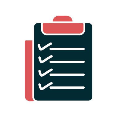 Kontrol listesi. Web simgesi vektör illüstrasyonu 