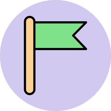 bayrak ikonu vektör illüstrasyonu 