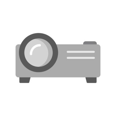 Projektör. Web simgesi basit illüstrasyon