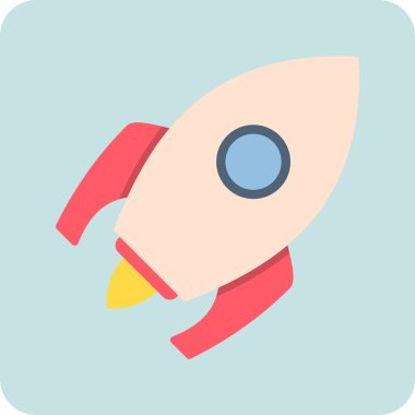 Roket ikonu. Basit tasarım