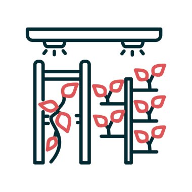 Sürüm bahçesi ikon vektör illüstrasyonu