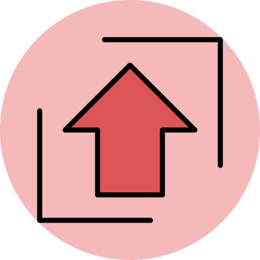 yukarı ok simgesi, vektör illüstrasyonu