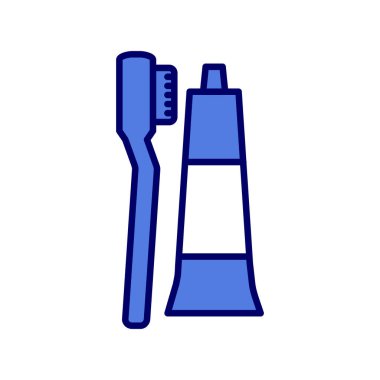 Toothpase Fırça simgesi vektör çizimi