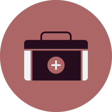 İlk yardım çantası simgesinin vektör illüstrasyonu