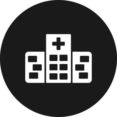 Hastane binası ikon vektör illüstrasyonu