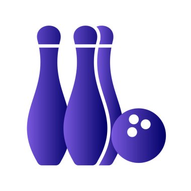 bowling. Web simgesi basit illüstrasyon 