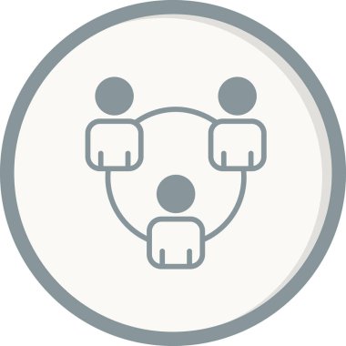 Takım çalışması simgesi vektör illüstrasyonu