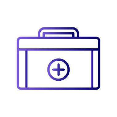 İlk yardım çantası simgesinin vektör illüstrasyonu