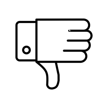 Hoşlanmıyorum. Web simgesi basit illüstrasyon 