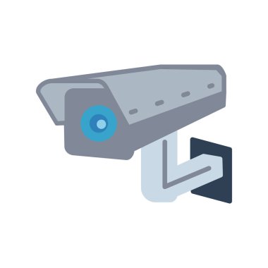 Video denetleyici ve gözetleme paneli vektör illüstrasyonlu kapalı devre kamera