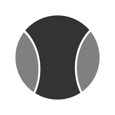 Tenis topu ikonu. Basit resimleme