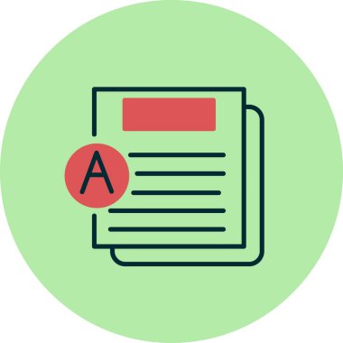 test simgesi vektör illüstrasyonu