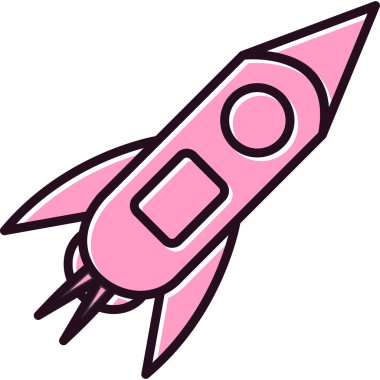 Roket ikonu. Basit tasarım