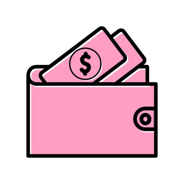 cüzdan ikonu vektör illüstrasyonu