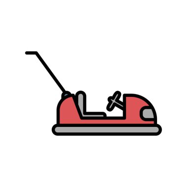 Çarpışan Araba simgesi, vektör illüstrasyonu