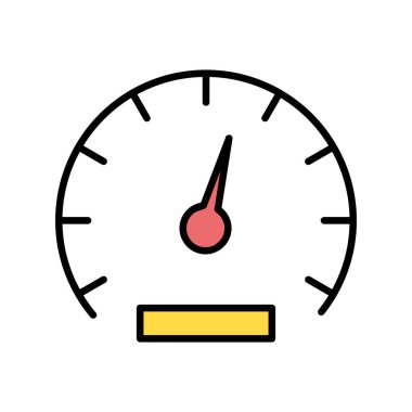 Hız göstergesi. Web simgesi basit tasarım 