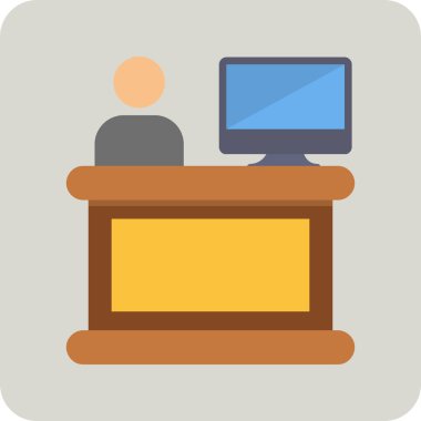 resepsiyon ikonu vektör illüstrasyonu