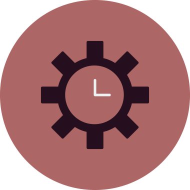 Zaman yönetimi simgesi vektör illüstrasyonu