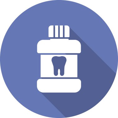 Mouth Wash simge vektörü web ve mobil uygulama tasarımınız için beyaz arkaplanda izole edilmiş, logo konsepti