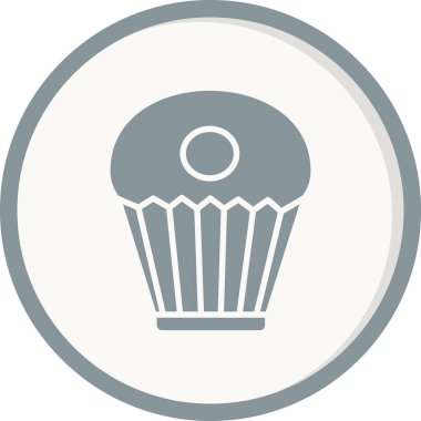 cupcake ikonu vektör illüstrasyonu