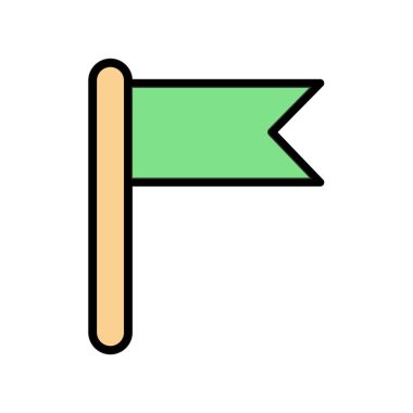 bayrak ikonu vektör illüstrasyonu 