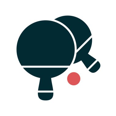 ping pong raket ikonu. düz dizayn. vektör illüstrasyonu.