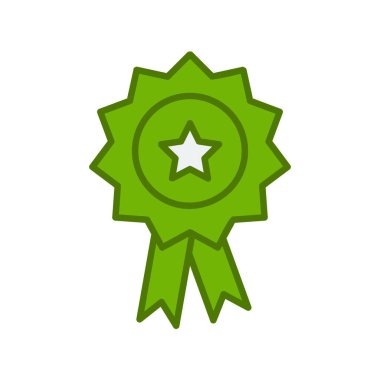 Ödül. Rozetin basit resmedilmiş web simgesi