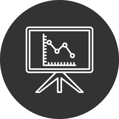 sunum simgesi vektör illüstrasyonu