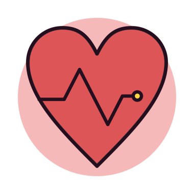 Kalp ikonu vektör illüstrasyonu