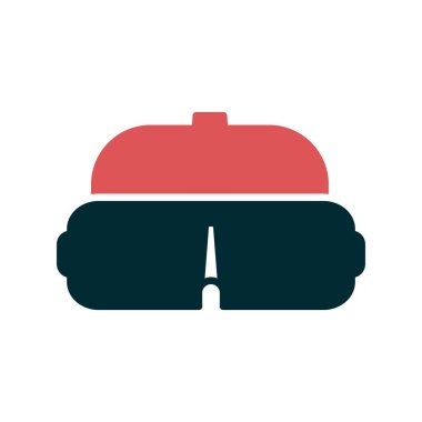 Bir VR gözlük simgesinin vektör çizimi 