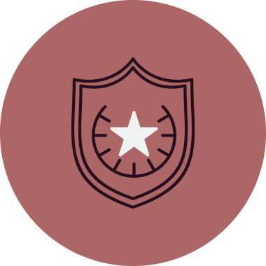 Polis Rozeti simgesi, vektör illüstrasyon tasarımı