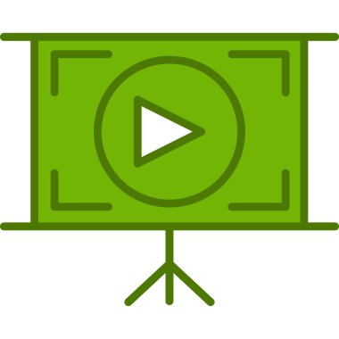 İllüstrasyon vektörü Video öğretim simgesi 