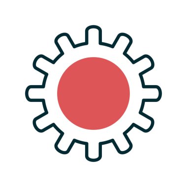 Teçhizat Web simgesi basit bir illüstrasyon. Sembol ayarlanıyor