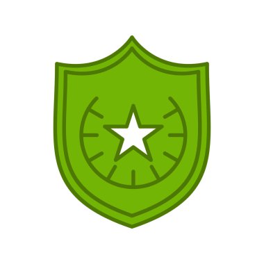 Polis Rozeti simgesi, vektör illüstrasyon tasarımı