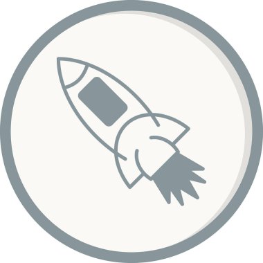 Roket ikonu. Basit tasarım