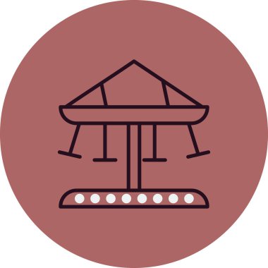 Atlıkarınca simgesi, vektör illüstrasyonu