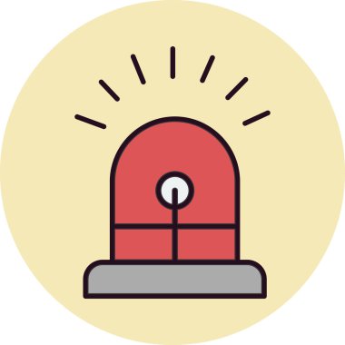 Siren simgesi, vektör çizimi