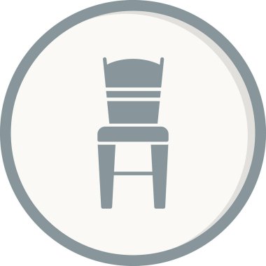 Sandalye Simgesi, vektör illüstrasyonu