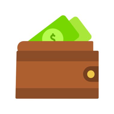 cüzdan ikonu vektör illüstrasyonu