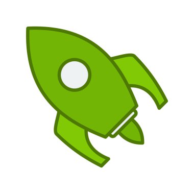 Roket ikonu. Basit tasarım