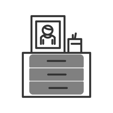 Web ve mobil için vektör simgesi. Çekmecelerin Düz Çizimi