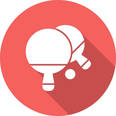 ping pong raket ikonu. düz dizayn. vektör illüstrasyonu.