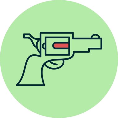 Bir Tabanca simgesinin vektör illüstrasyonu