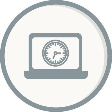 Dizüstü bilgisayar simgesi vektör çizimi