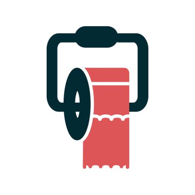 tuvalet kağıdı ikonu vektör illüstrasyonu