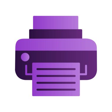 Yazıcı simgesi vektör illüstrasyonu